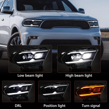 Conjunto De Faros Delanteros Led DODGE DURANGO 2021, 2022