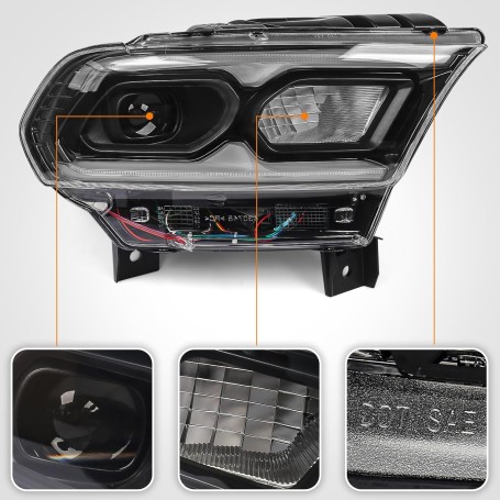 Conjunto De Faros Delanteros Led DODGE DURANGO 2021, 2022